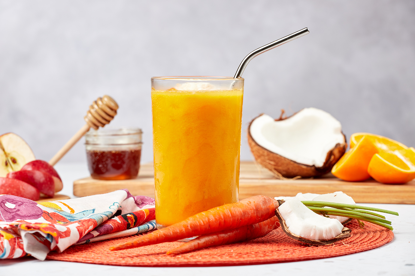 Coconut Carrot Apple Smoothie with Tumeric Calgary Coop