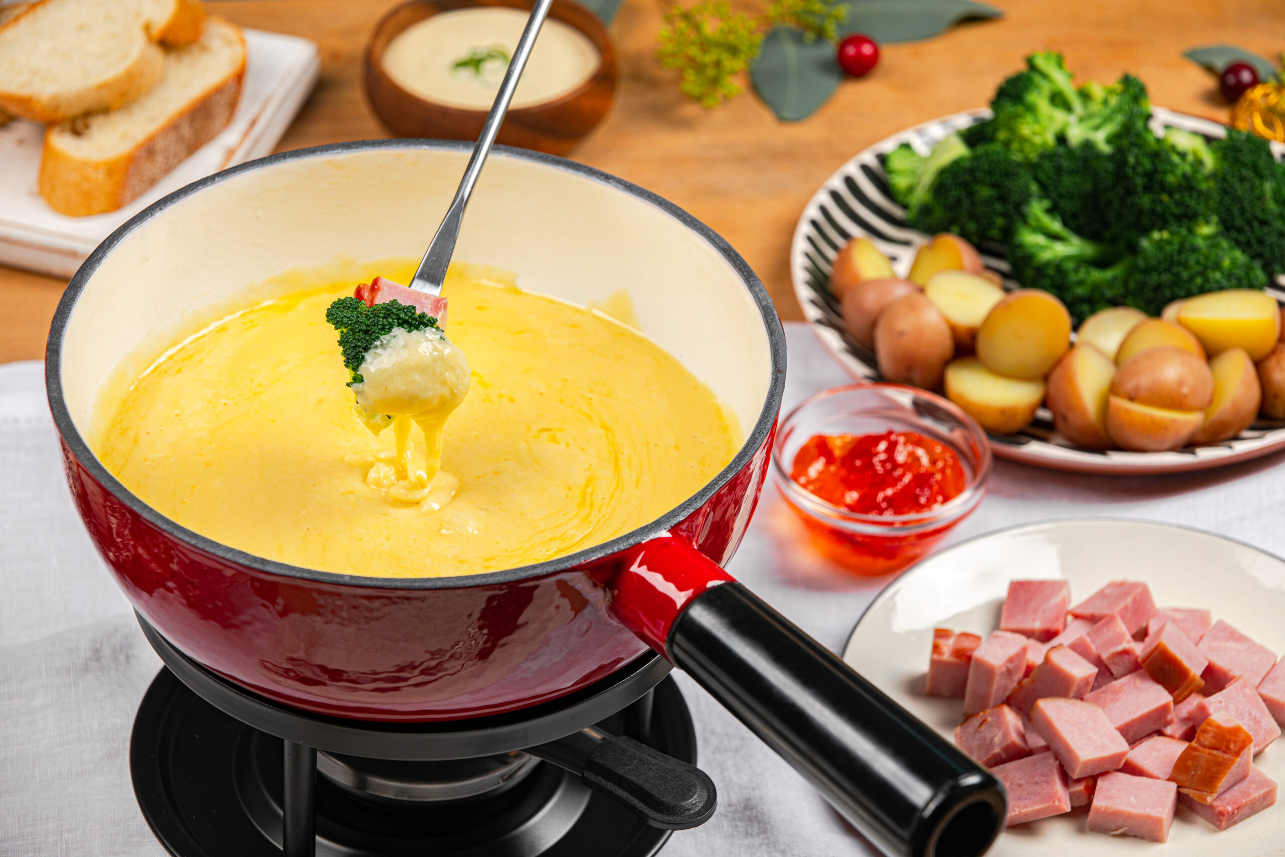 Authentic Three Cheese Fondue Calgary Coop