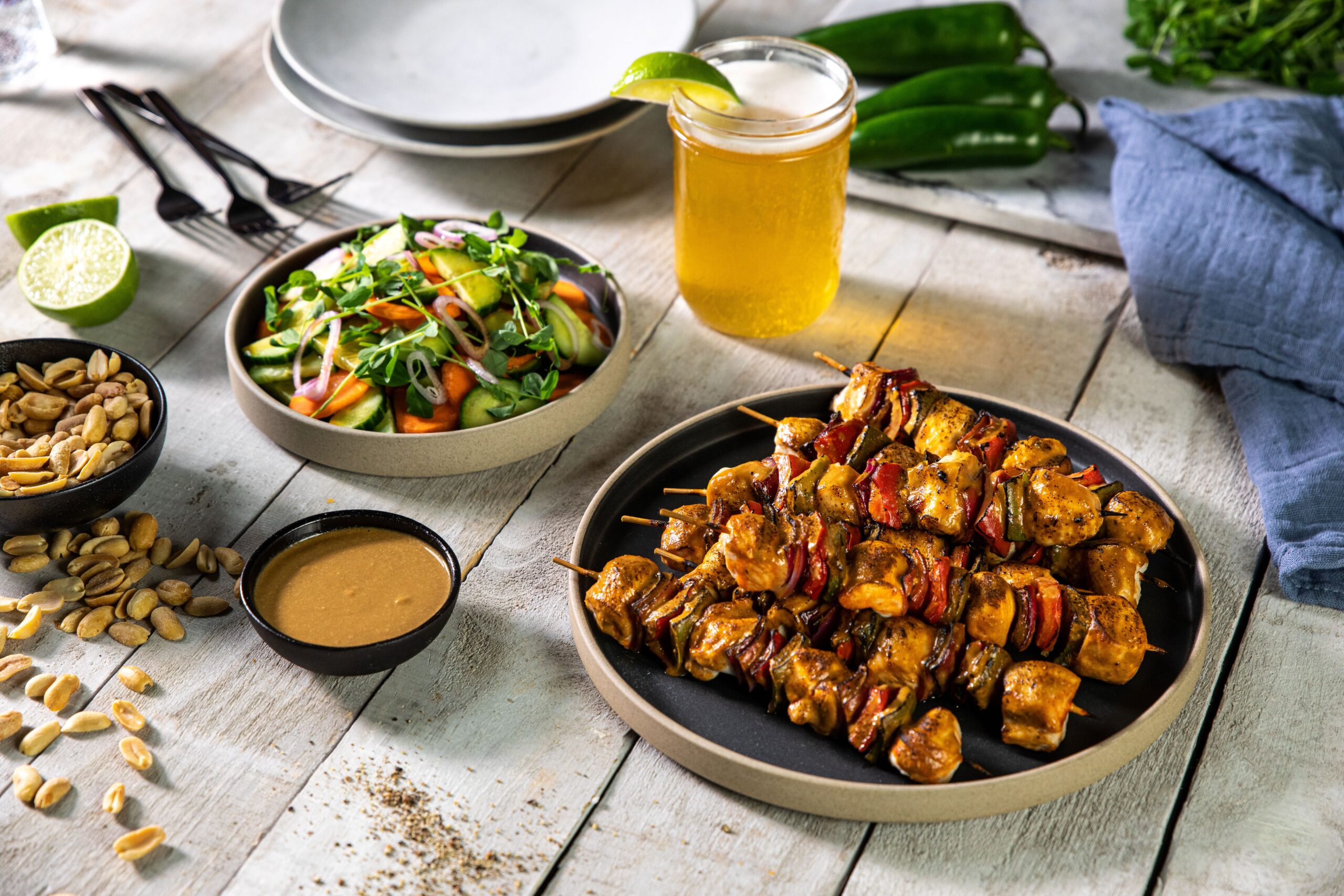 Grilled Chicken Kabobs with Satay Peanut Sauce - Calgary Co-op