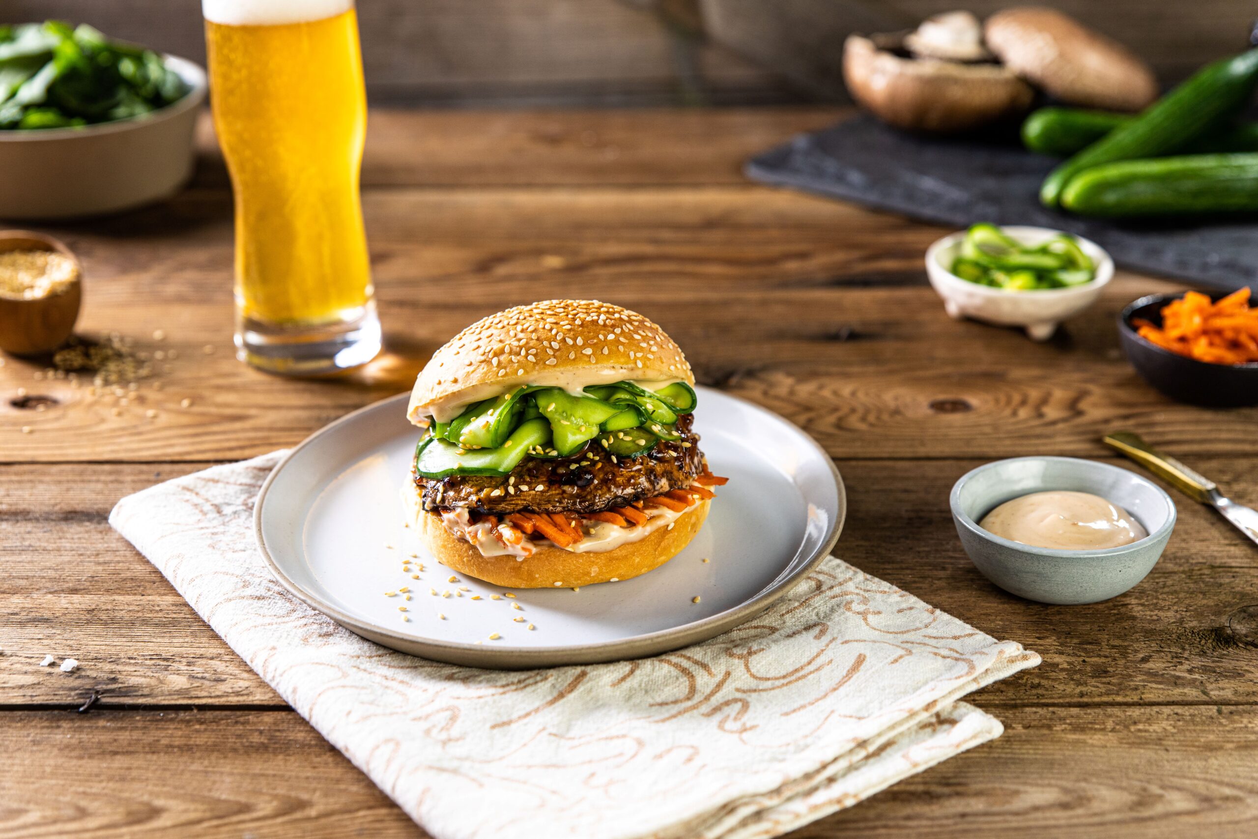 Miso-Glazed Vegan Portobello Burger - Calgary Co-op