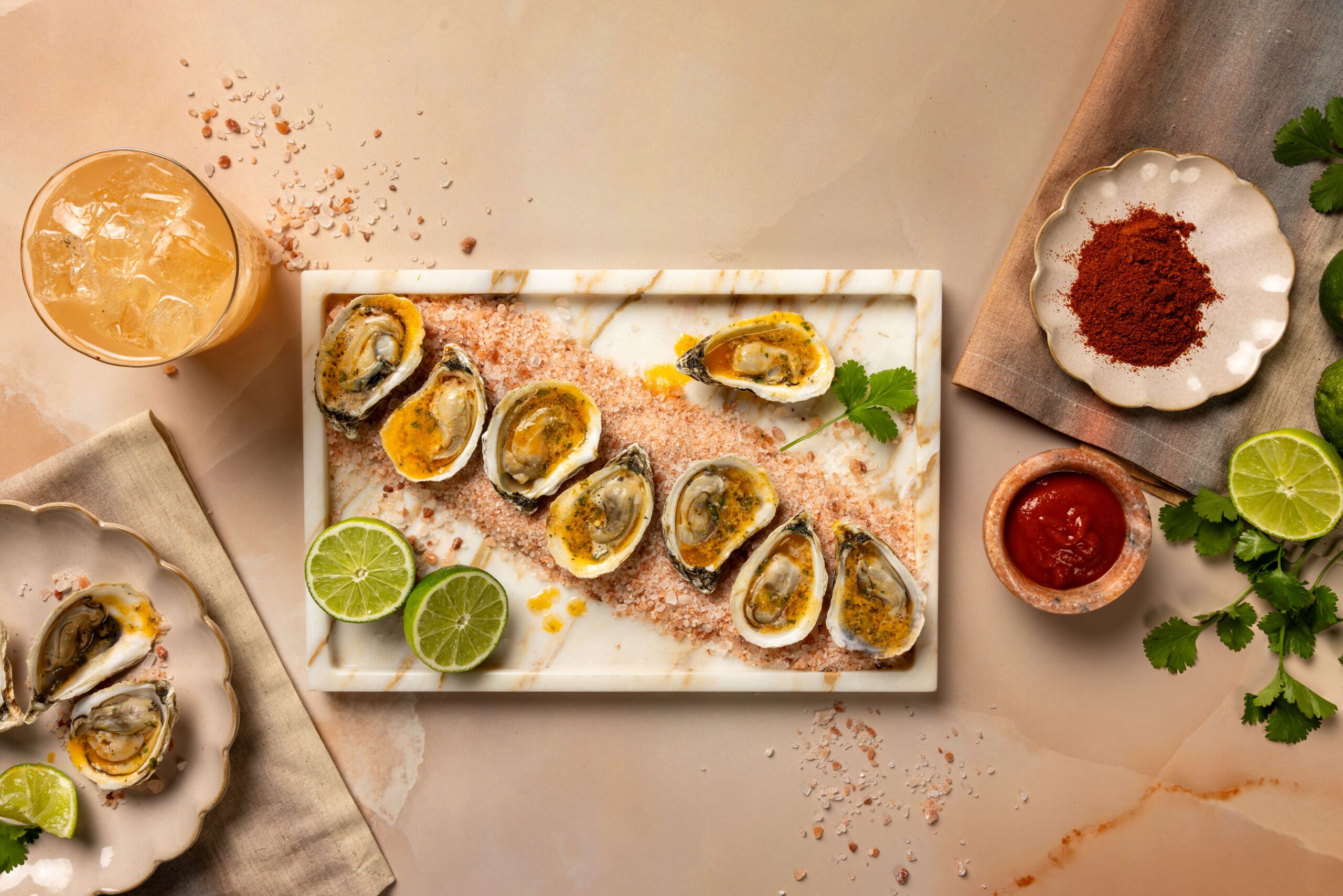 Grilled Oysters with Srirache-Lime Butter - Calgary Co-op